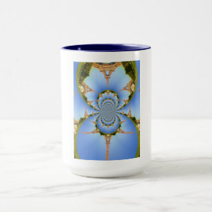 France Paris Eiffel Tower Kaleidoscope Blue Lovely Mug
