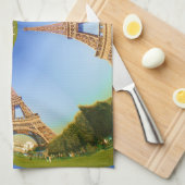 France Paris Eiffel Tower Kaleidoscope Blue Lovely Towel (Quarter Fold)