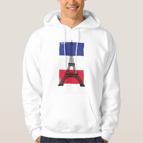 France Paris French Flag Hoodie