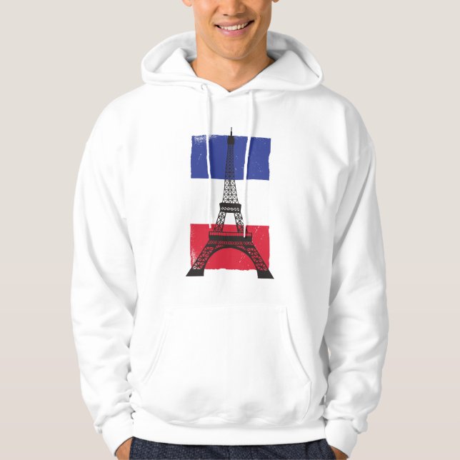 France Paris French Flag Hoodie (Front)