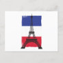 France Paris French Flag Postcard