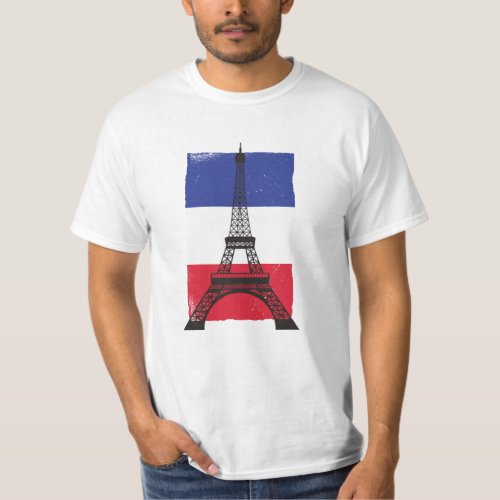 France Paris French Flag T_Shirt