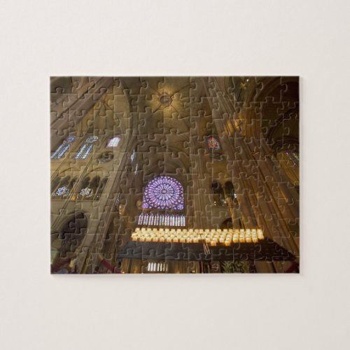 France Paris Interior of Notre Dame Cathedral Jigsaw Puzzle