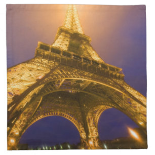 France, Paris. Looking up from base of Eiffel Napkin