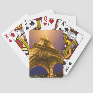 France, Paris. Looking up from base of Eiffel Poker Cards