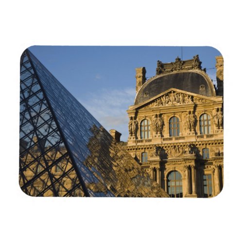 France Paris Louvre Museum and the Pyramid Magnet