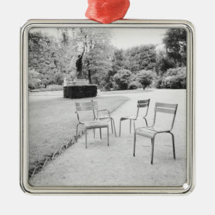 FRANCE, Paris: Luxembourg Gardens Statue of Metal Ornament