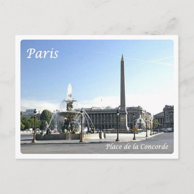France - Paris - Place de la Concorde - Postcard (Front)