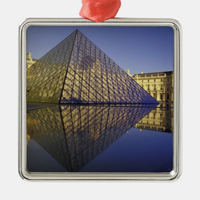 FRANCE, Paris Reflection, Pyramid. The Louvre Metal Ornament (Front)