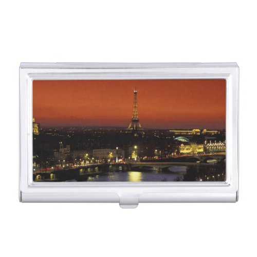 France Paris Sunset view of Eiffel Tower and Business Card Case