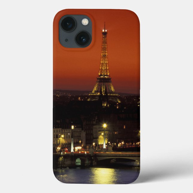 France, Paris Sunset view of Eiffel Tower and Case-Mate iPhone Case (Back)