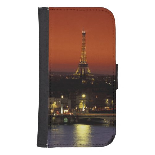 France Paris Sunset view of Eiffel Tower and Wallet Phone Case For Samsung Galaxy S4