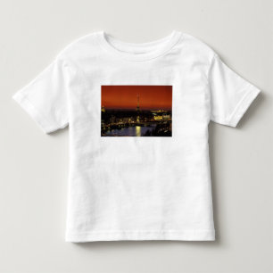 France, Paris Sunset view of Eiffel Tower and Toddler T-shirt