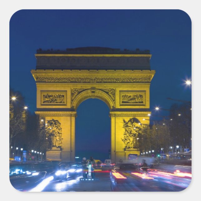 France, Paris. The Arc de Triomphe and the Square Sticker (Front)