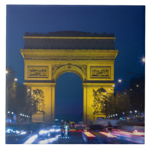 France, Paris. The Arc de Triomphe and the Tile