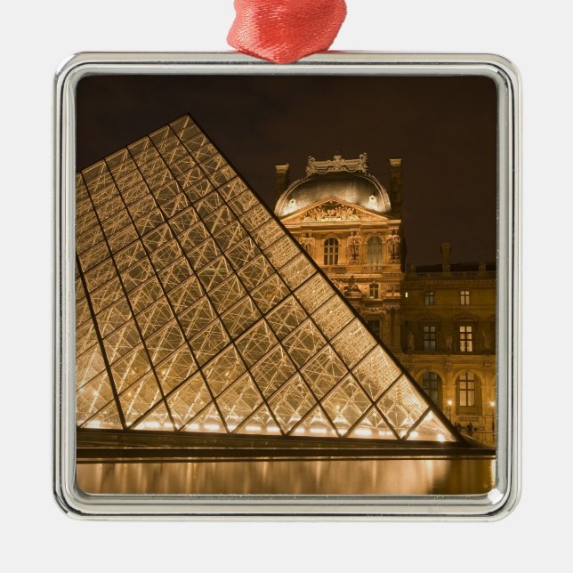 France, Paris. The Louvre at twilight. Credit 2 Metal Ornament (Front)