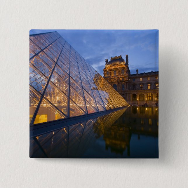 France, Paris. The Louvre at twilight. Credit 3 Button (Front)