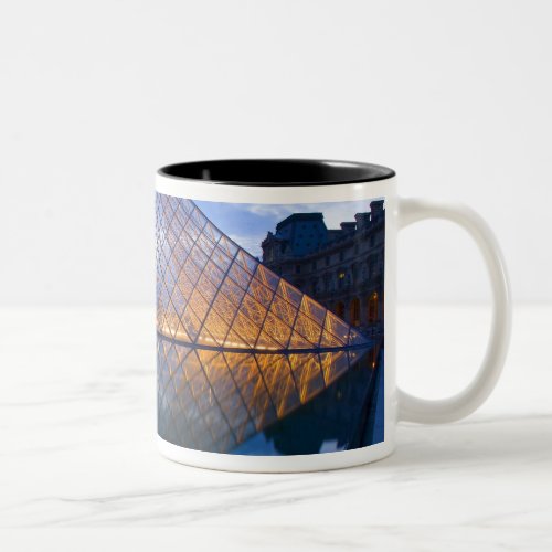 France Paris The Louvre at twilight Credit Two_Tone Coffee Mug