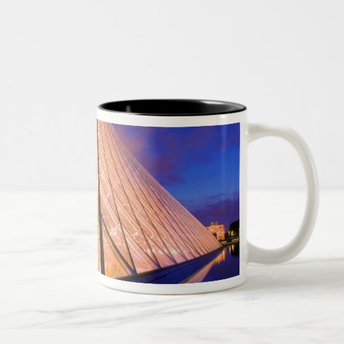 France Paris The Louvre museum at twilight 2 Two_Tone Coffee Mug
