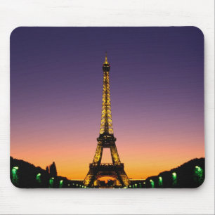France, Paris, Tour Eiffel at sunset. Mouse Pad