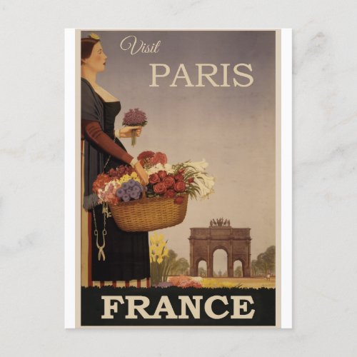 France Paris Vintage Travel Postcard