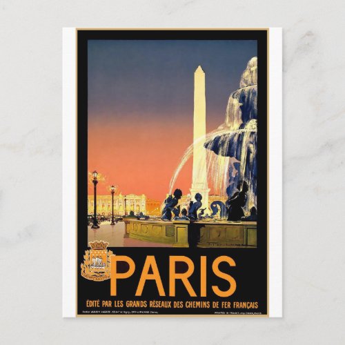 France Paris Vintage Travel Postcard