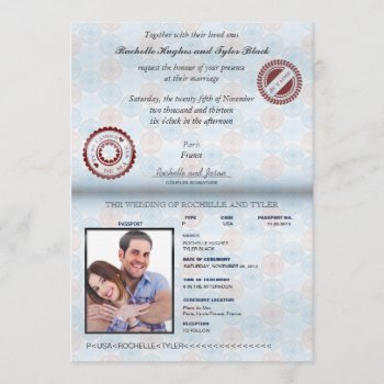 France Passport (rendered) Wedding Invitation Ii by Trifecta_Designs at Zazzle