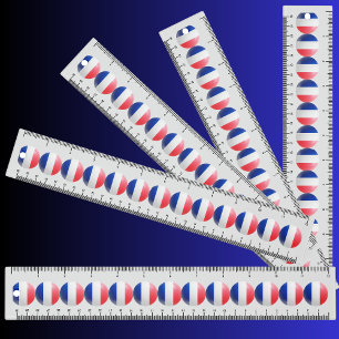 France Patriotic Flag Ruler