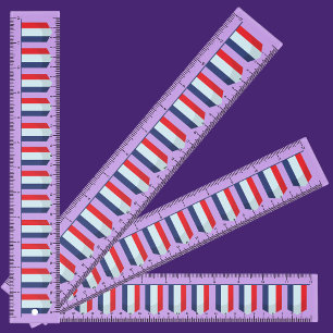 France Patriotic Flag Ruler