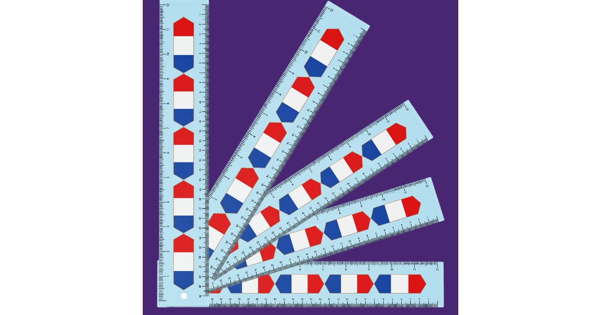 Germany Flag Ruler France Patriotic Flag Ruler | Zazzle