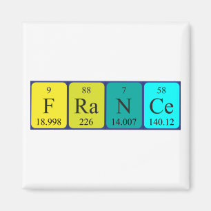 France periodic table name magnet