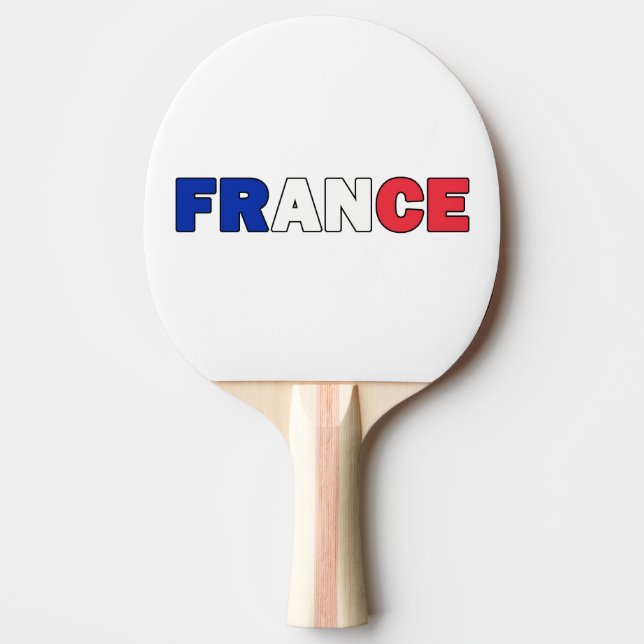 France Ping-Pong Paddle (Front)