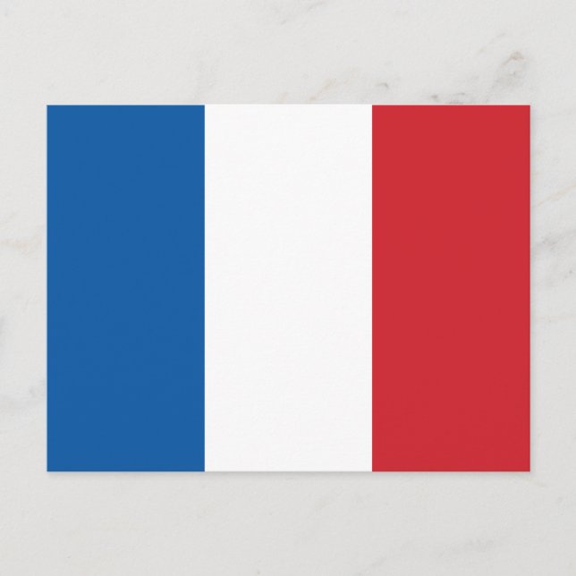 France Plain Flag Postcard (Front)