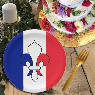 France plates, Lilly, patriots, French Flag Paper Plates