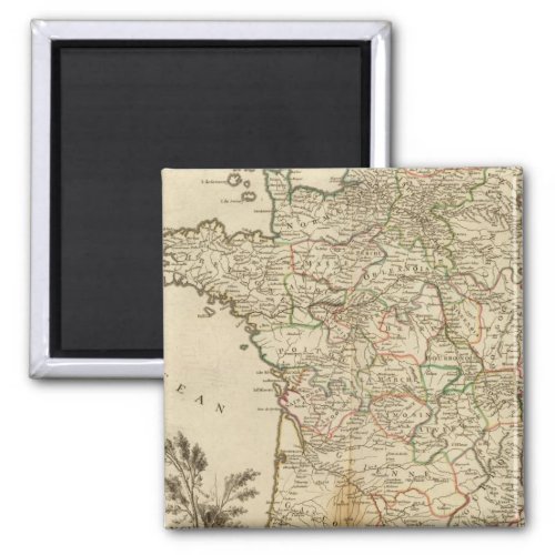 France Postal Roads Magnet