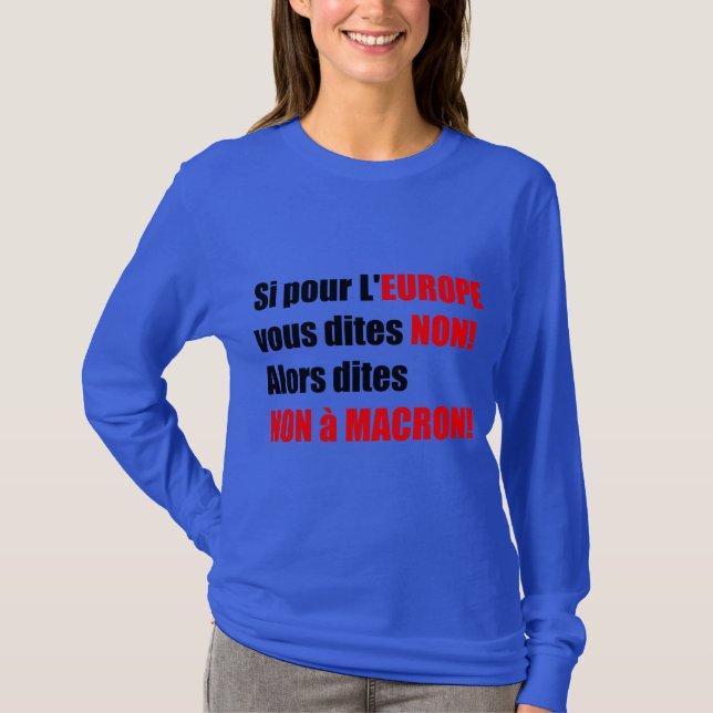 France Presidential Elections 2017 - Blue W Tee (Front)