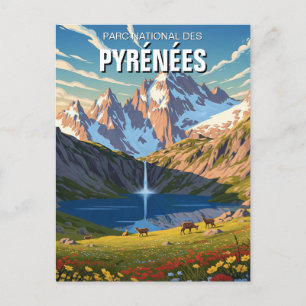 France Pyrenees National Park Travel Postcard
