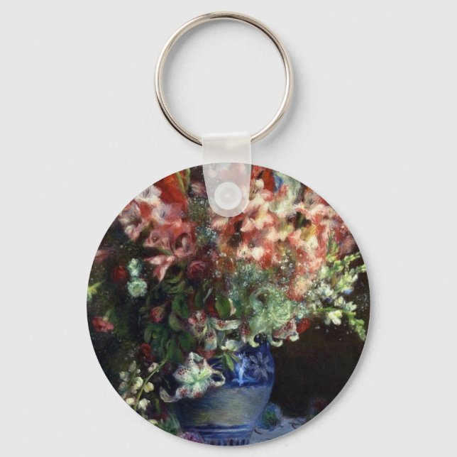 FRANCE--Renoir: Gladiolas in a Vase Keychain (Front)