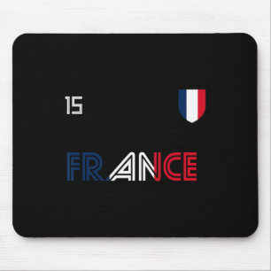 France Retro Soccer French Flag  Mouse Pad