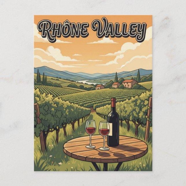France Rhone Valley Travel Postcard (Front)