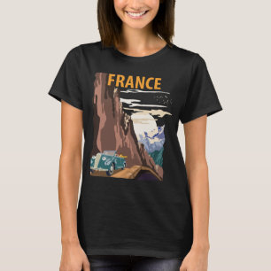 France Road Trip Retro Travel T-Shirt