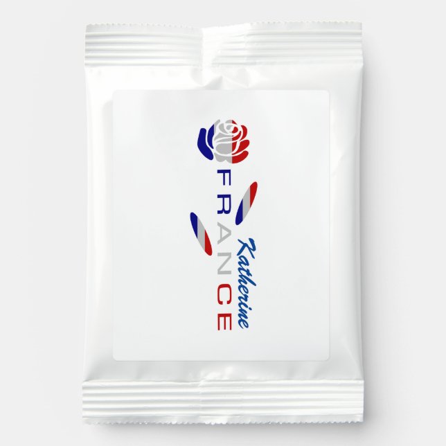 France Rose Flag Personalized  Lemonade Drink Mix (Front)