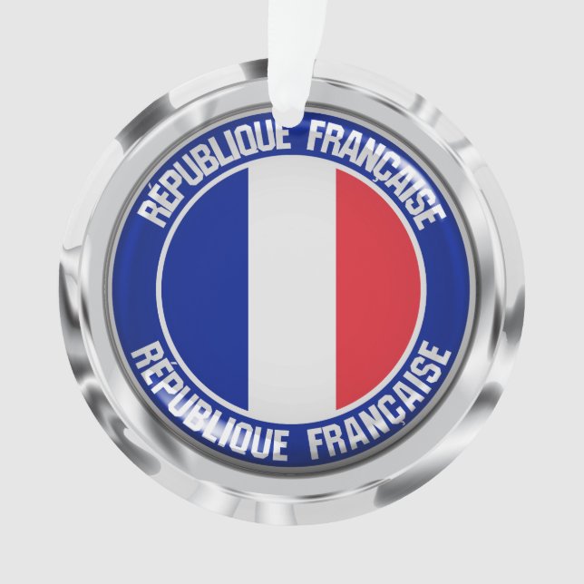 France Round Emblem Ornament (Front)