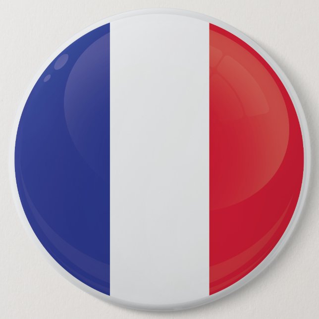 France  Round Icon Flag Button (Front)