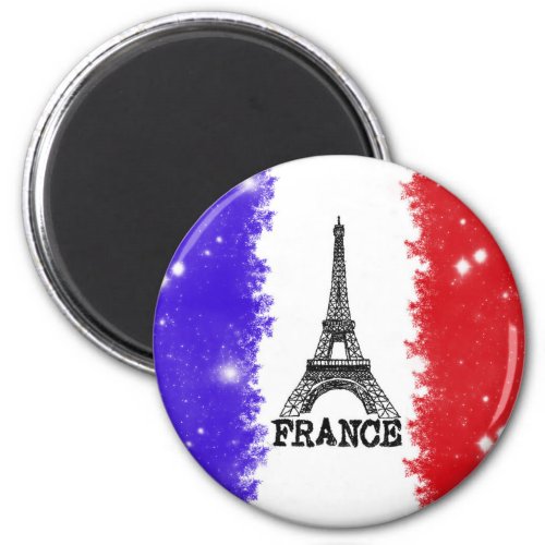France Round Magnet