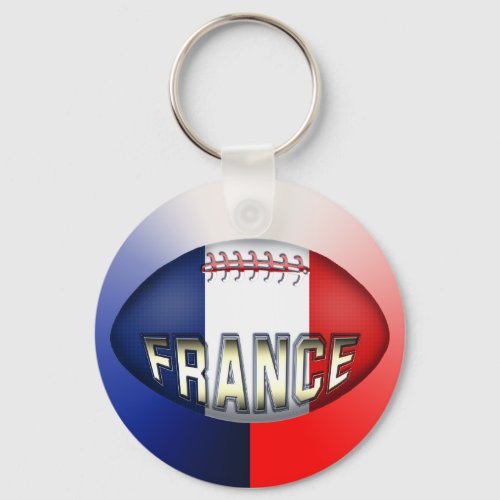 France Rugby Ball Keychain