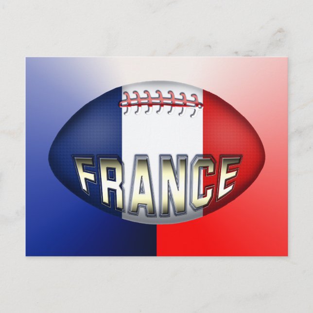 France Rugby Ball Postcard (Front)
