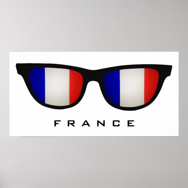 France Shades custom text & color poster (Front)