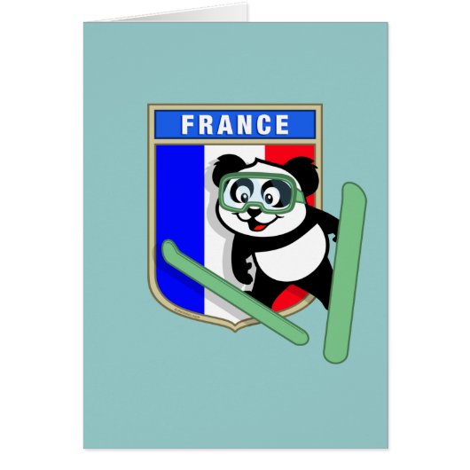 France Ski-jumping Panda Cards (Front)