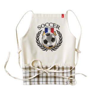 France Soccer 2016 Fan Gear Zazzle HEART Apron